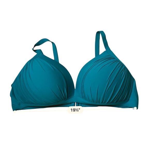 BOGOF Time and Tru Ruched Padded Swim Bikini Top Trap sz 2X (20W-22W) Vacation - Picture 6 of 7